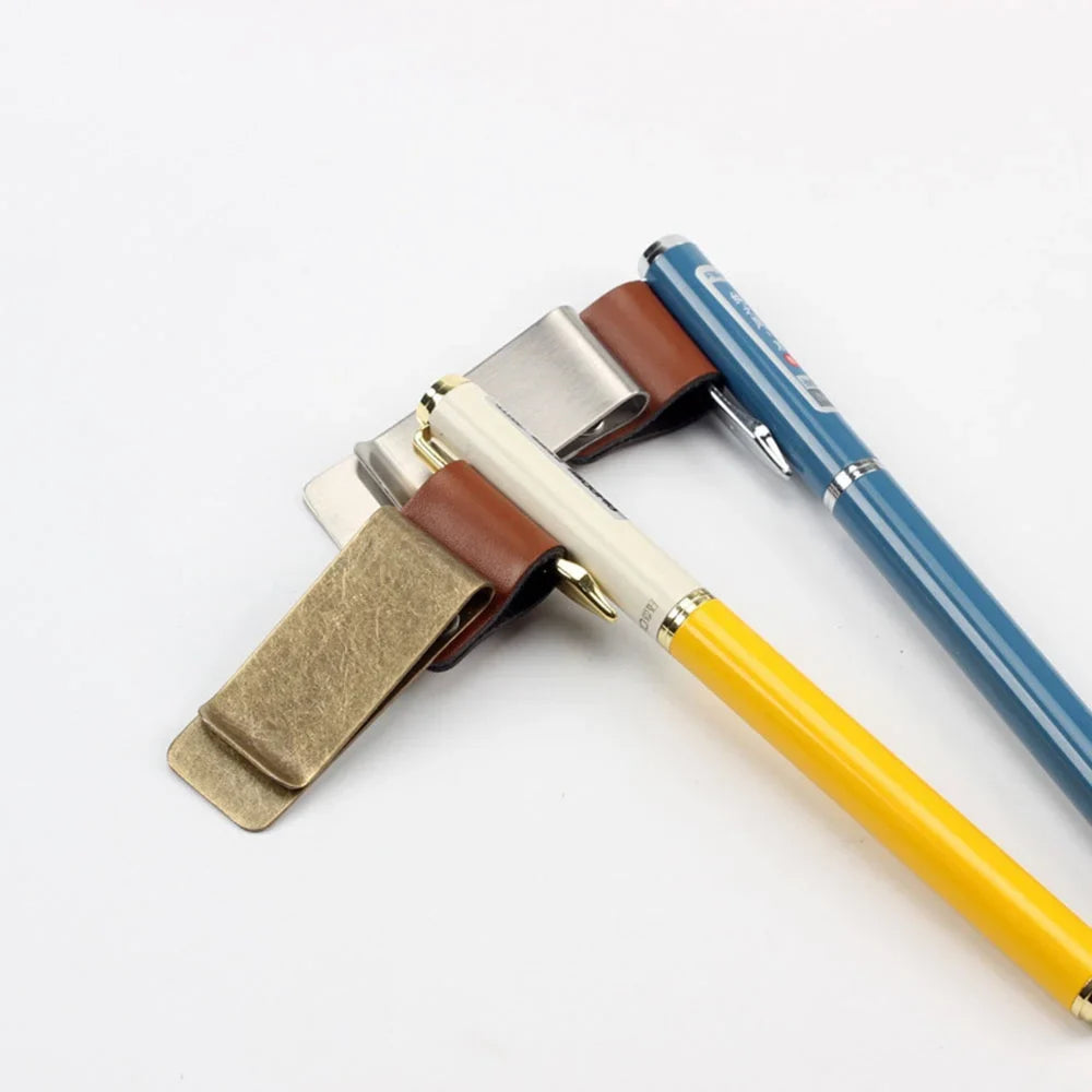 Retro Brass Metal Pen Clip & Bookmark for Traveler's Notebook