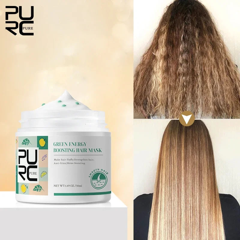 PURC Keratin Hair Mask & Leave-In Conditioner Set | Anti-Frizz