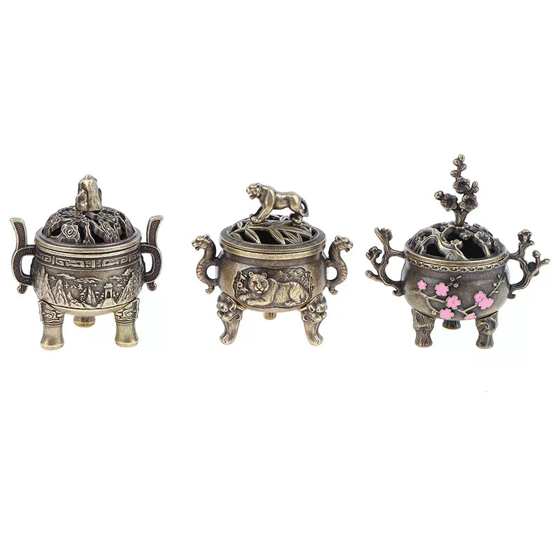 Alloy Incense Burner Bowl with Handle | Yoga & Meditation Decor