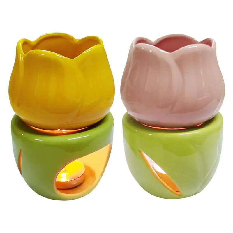 Tulip Ceramic Wax Melt Warmer | Floral Aroma Diffuser 180ml