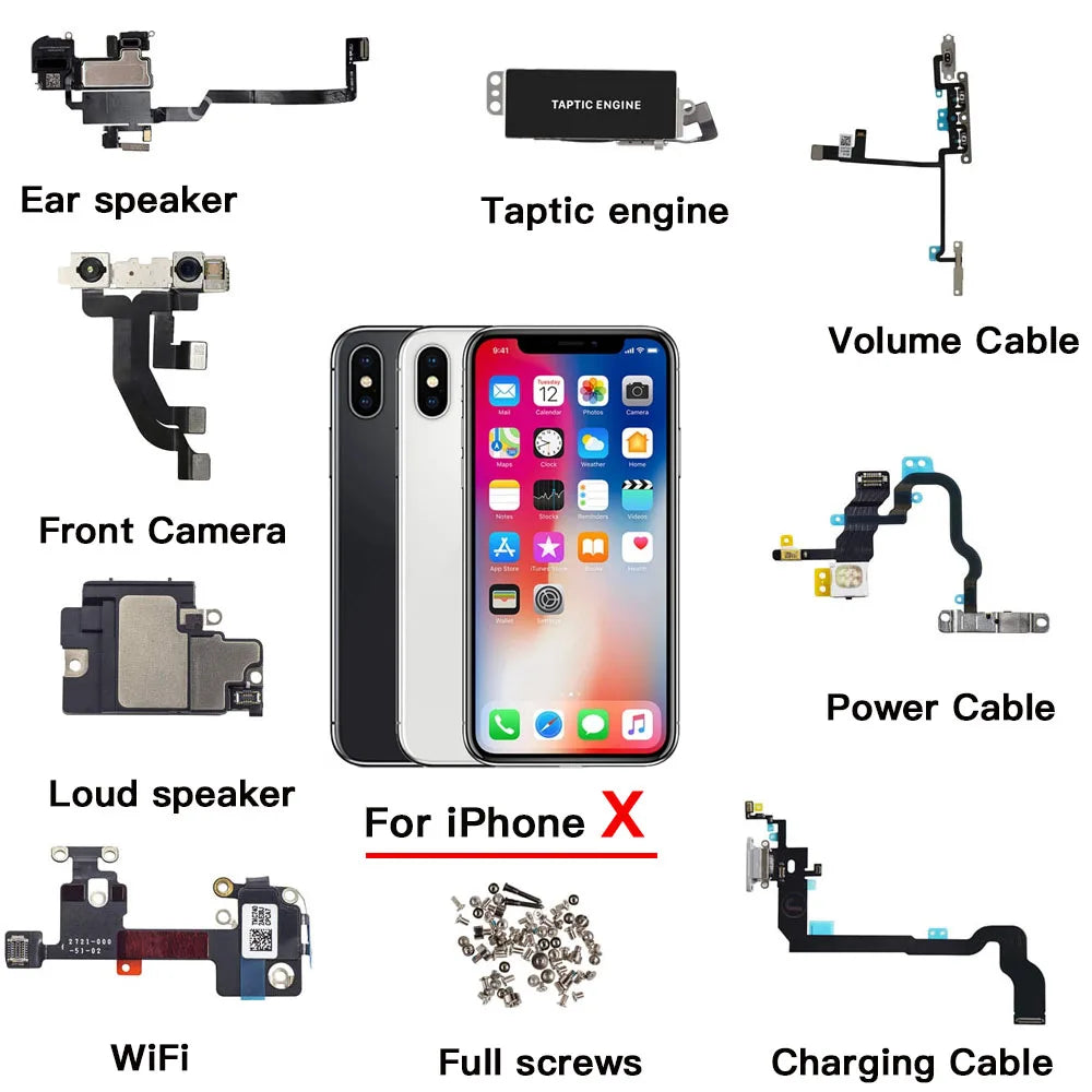 iPhone X Internal Parts Kit – Camera, Speakers & Flex Cables