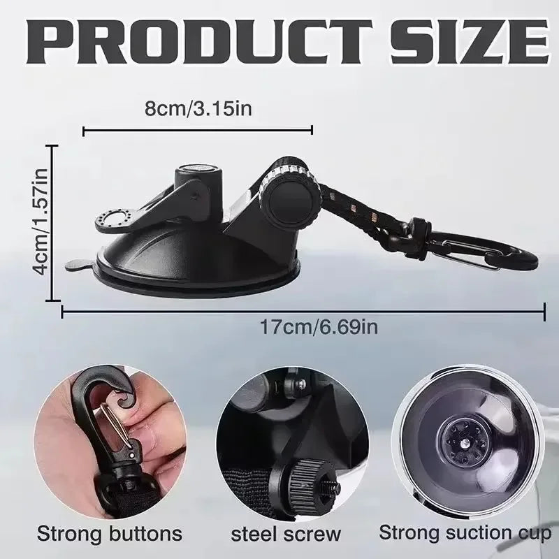Car Tent Suction Cup Hooks | Camping Awning Buckle Clips 4-Pack