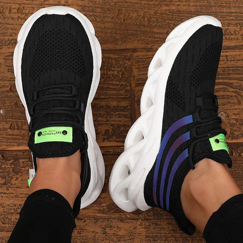 Women's Breathable Mesh Sneakers – Gym, Yoga & Casual Lace-Up