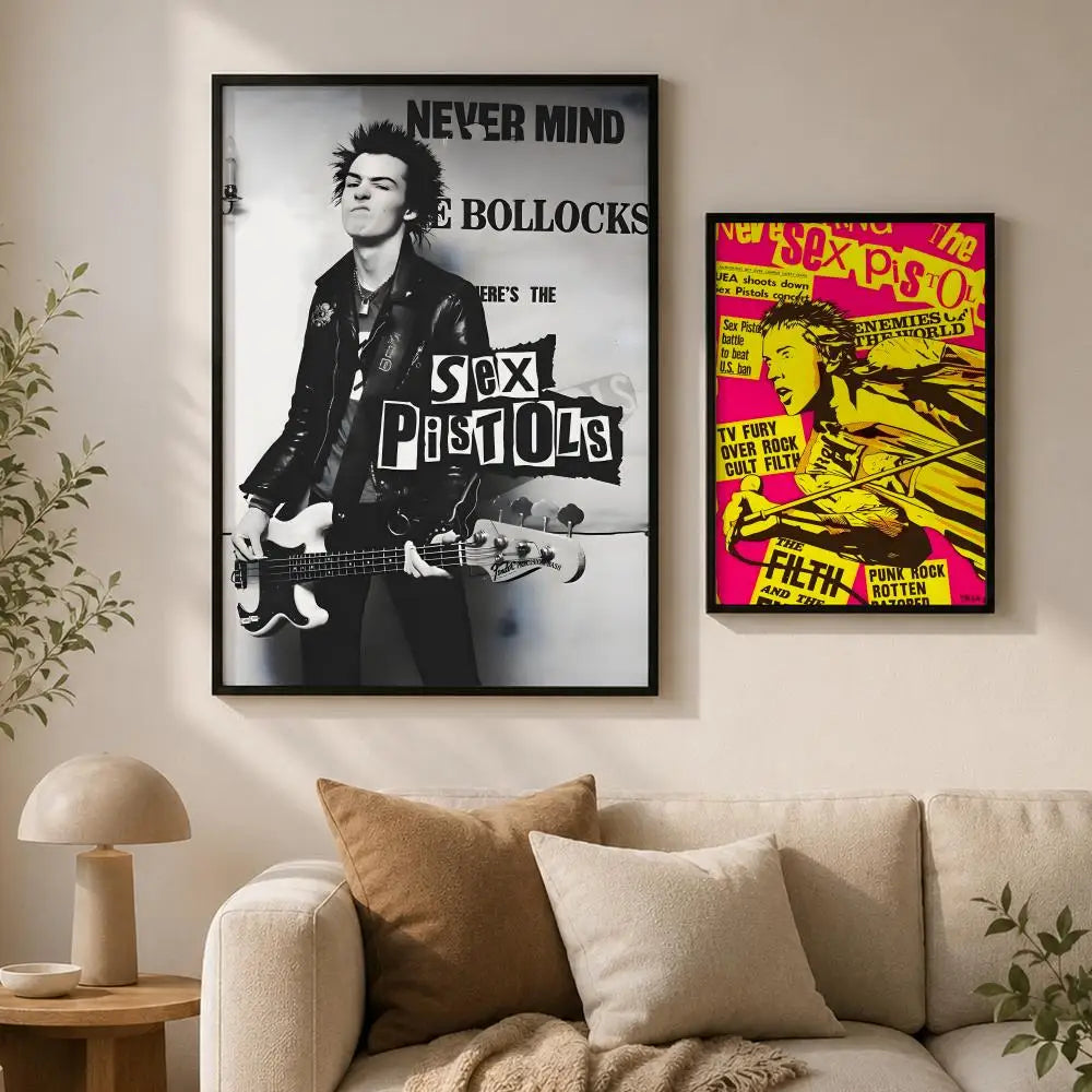 Sex Pistols Waterproof PVC Wall Poster – Peel & Stick HD Art