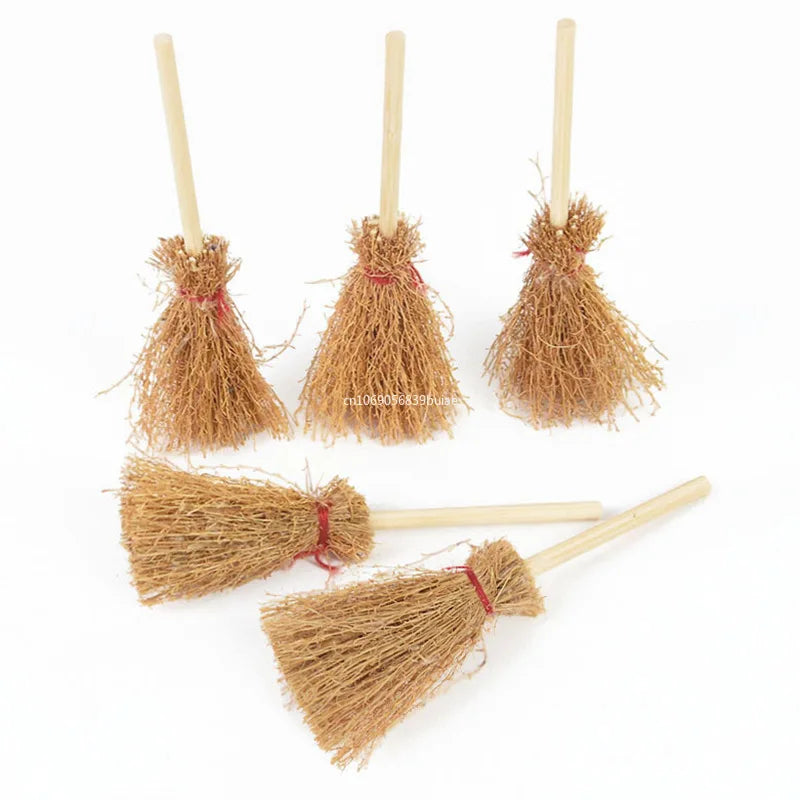 Miniature Witch Broom | Halloween Dollhouse Decor Prop