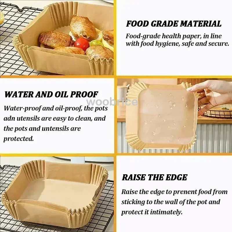 Disposable Air Fryer Parchment Liners | Non-Stick Baking Paper