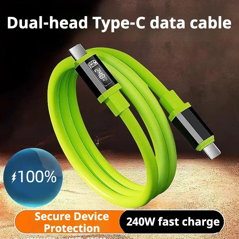 240W USB-C to USB-C Fast Charging Cable with Power Display
