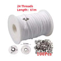 Cotton Candle Wicks & 100 Metal Sustainer Tabs – DIY Craft Kit