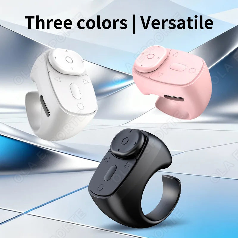 Cell Phone Scrolling Ring Wireless Finger Shutter Remote Control Page