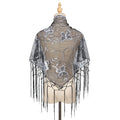 Women's Floral Lace Scarf Shawl – Boho Headscarf & Bandana