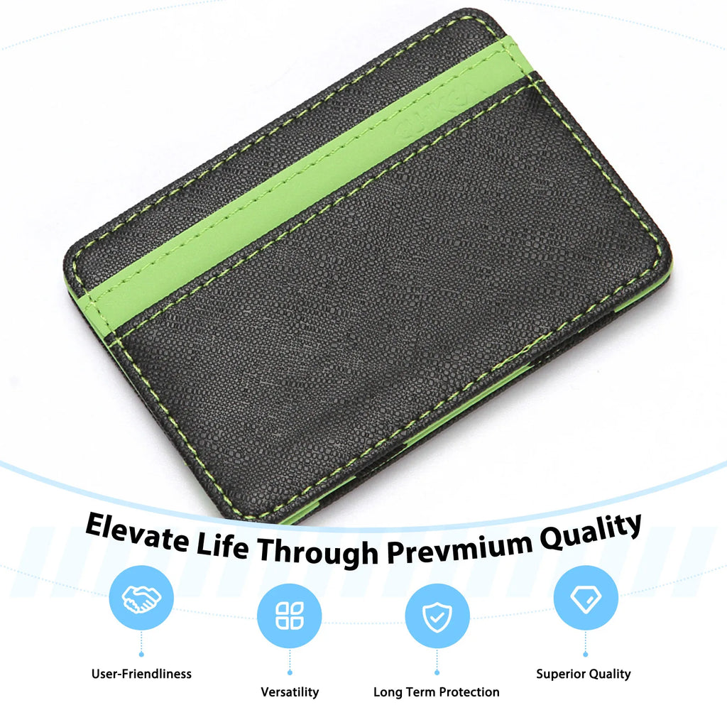 Ultra Thin RFID Magic Card Holder Slim PU Leather Wallet