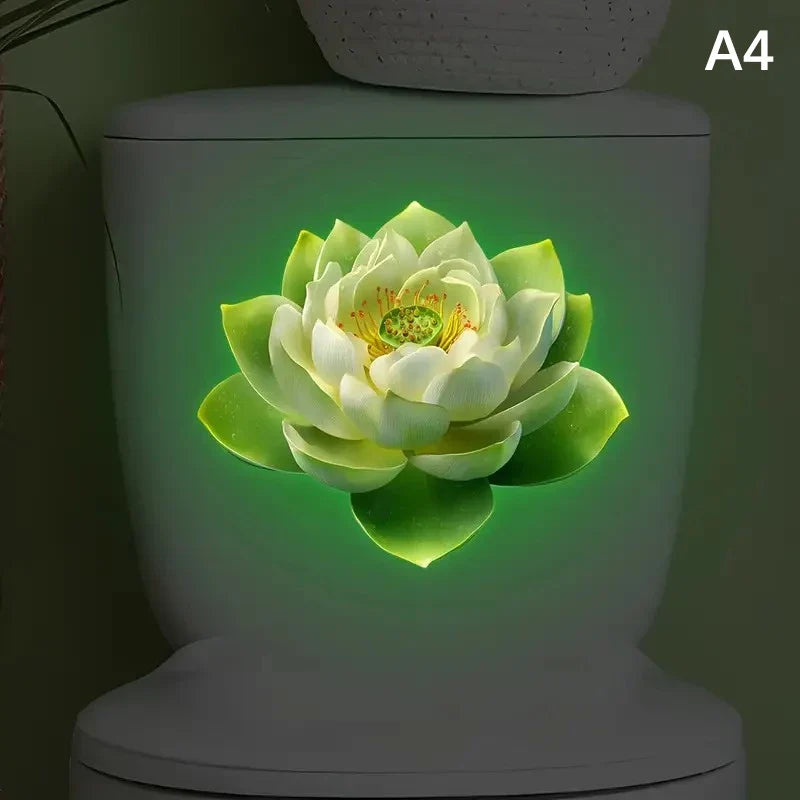 Glow In The Dark Toilet Sticker – Lotus Bathroom Decal