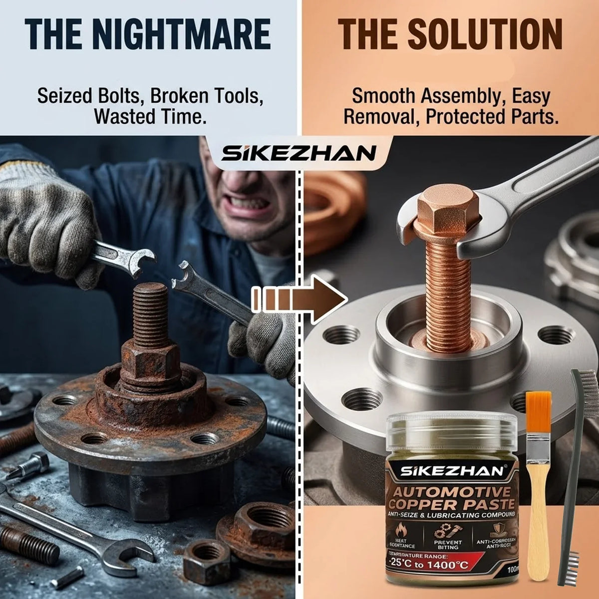 1400°C Copper Anti-Seize Grease Kit – Brakes, Exhaust & Bolts