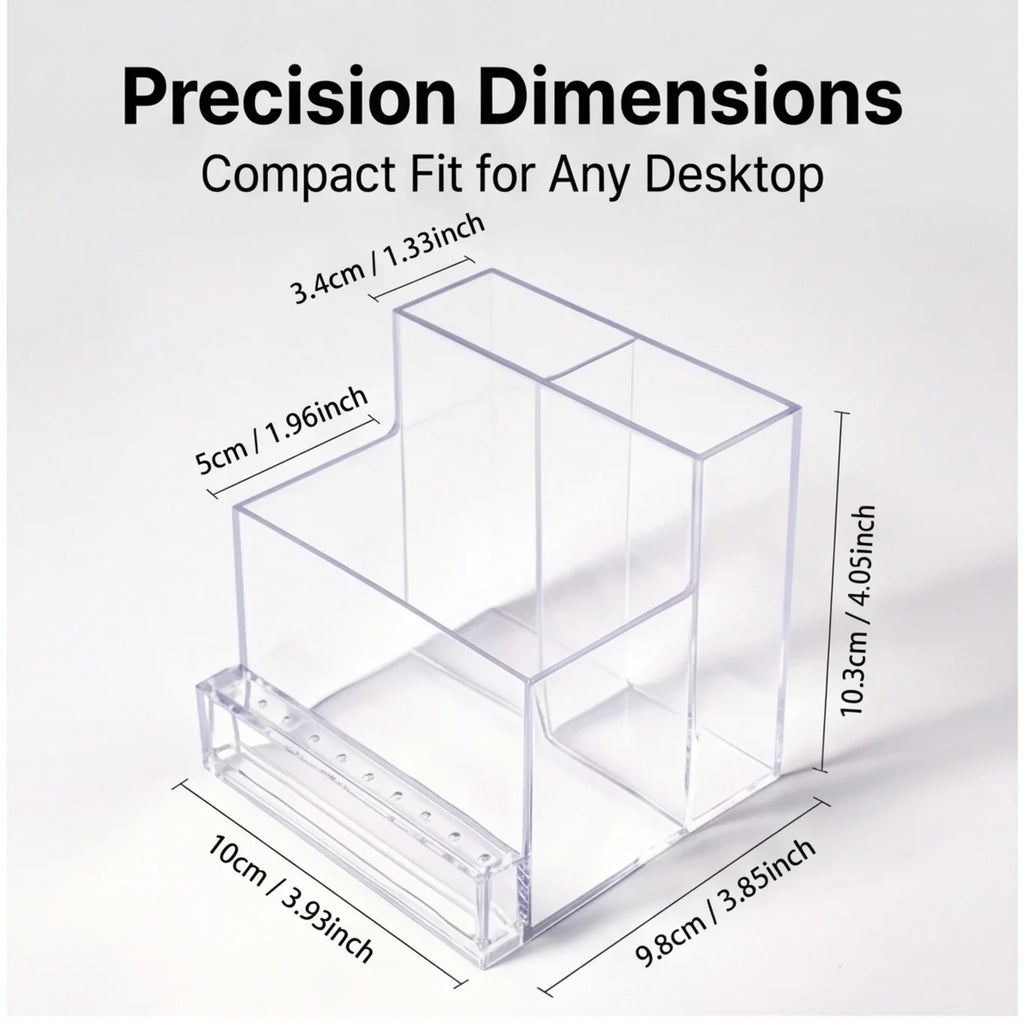Clear Acrylic Nail Display Box Transparent Organizer Drill Bits