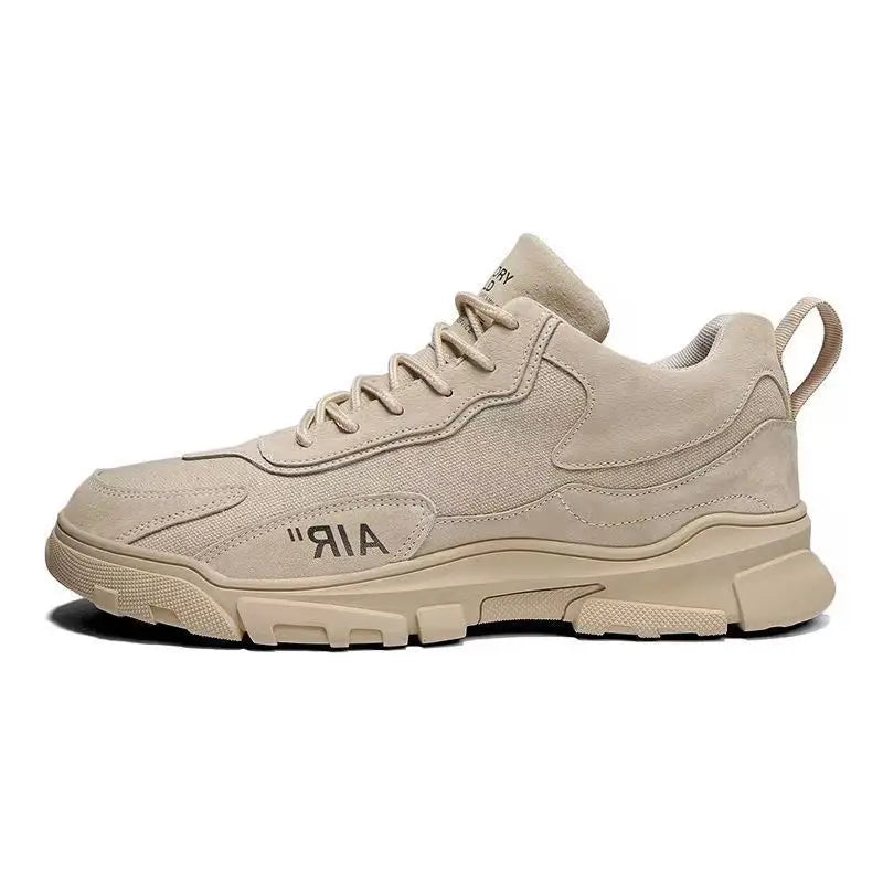 YBQJOO Men's Mesh Breathable Low-Top Platform Sneakers