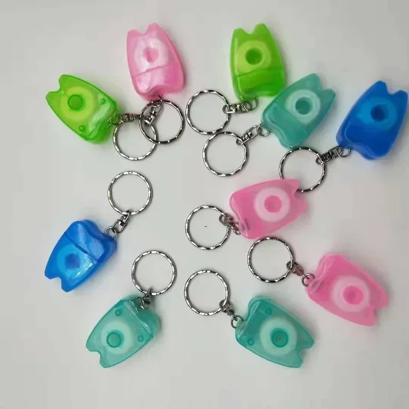 Portable Keychain Dental Floss Dispenser – 15m Nylon Wire