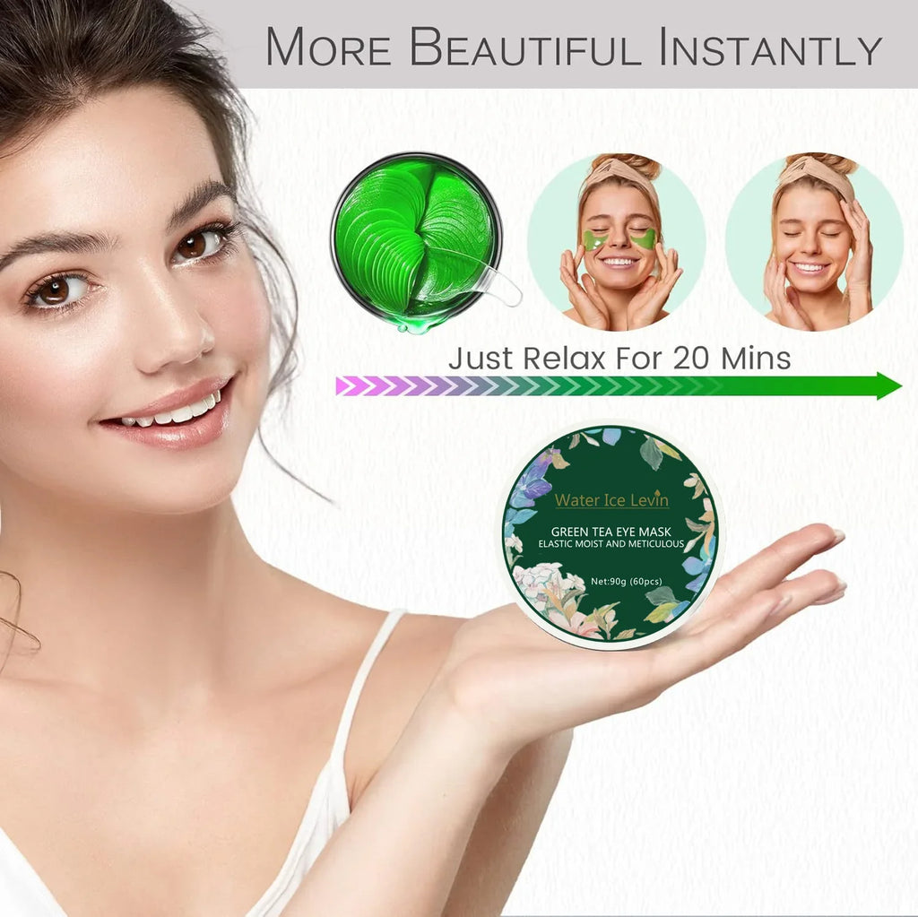 Collagen Eye Masks with Green Tea Extract – 60 Pcs