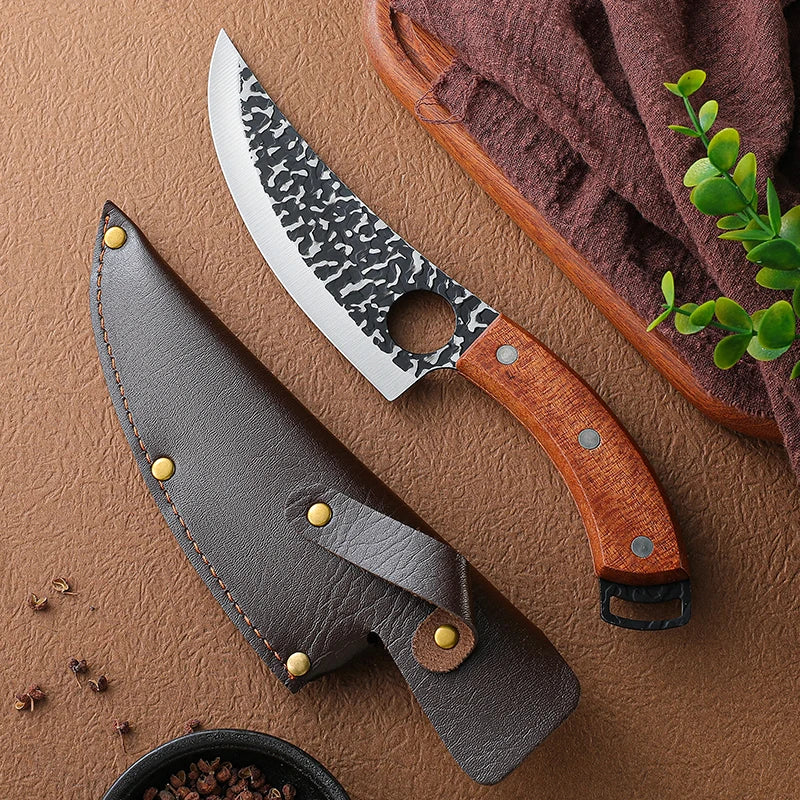 SHENJIU Forged Stainless Steel Chef Boning Knife – 14cm Blade