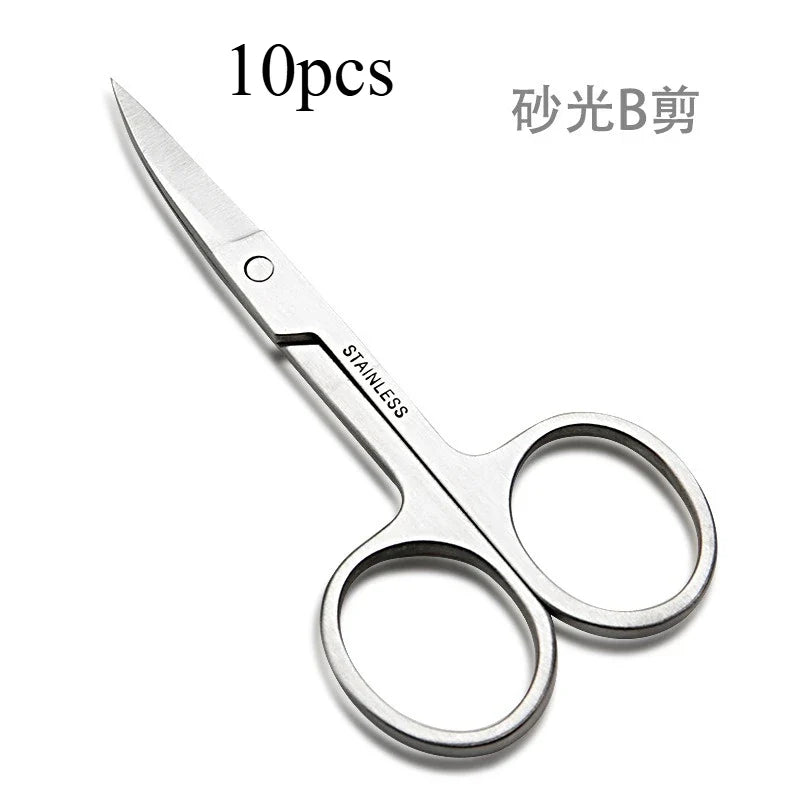 10-Piece Curved Manicure Scissors Set – Stainless Steel