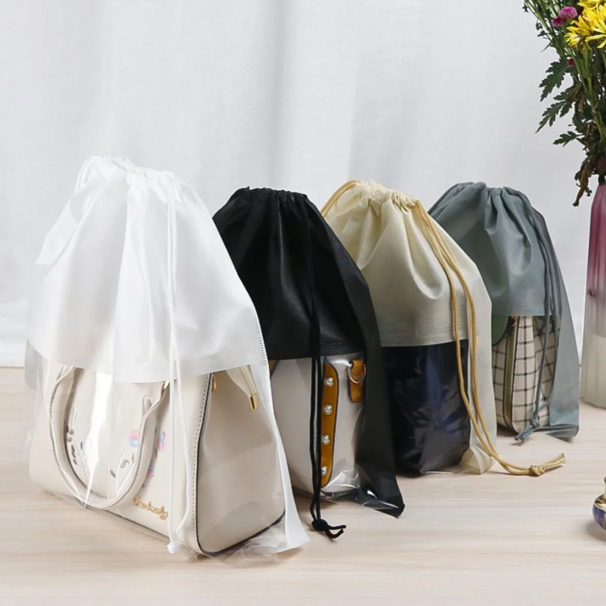 5-Pack Dustproof Drawstring Handbag Storage Bags | Moisture-Proof