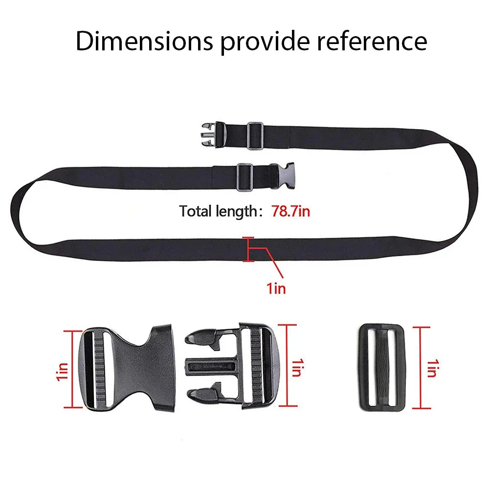 Nylon Luggage Straps 4-Pack – Adjustable Travel Bag Straps