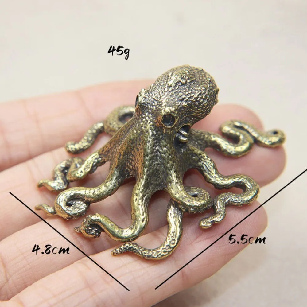 Antique Octopus Home Decoration Brass Copper Animal Figurines