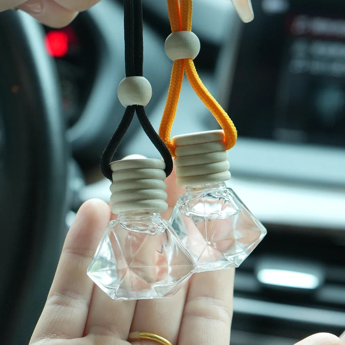 4-Pack Tea Scented Car Air Freshener – Alcohol-Free Rope Hang