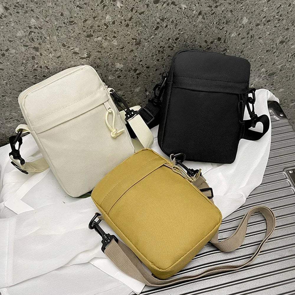 Minimalist Crossbody Sling Bag | Unisex Oxford Zipper Pouch