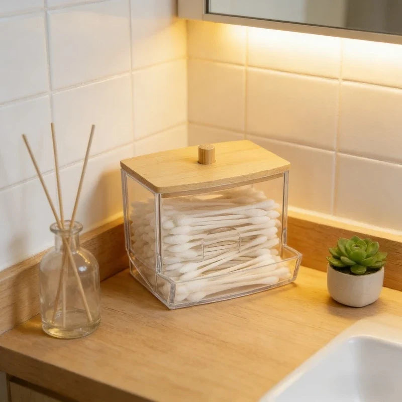 Transparent Acrylic Covered Storage Vessel Cosmetic Sorting Container