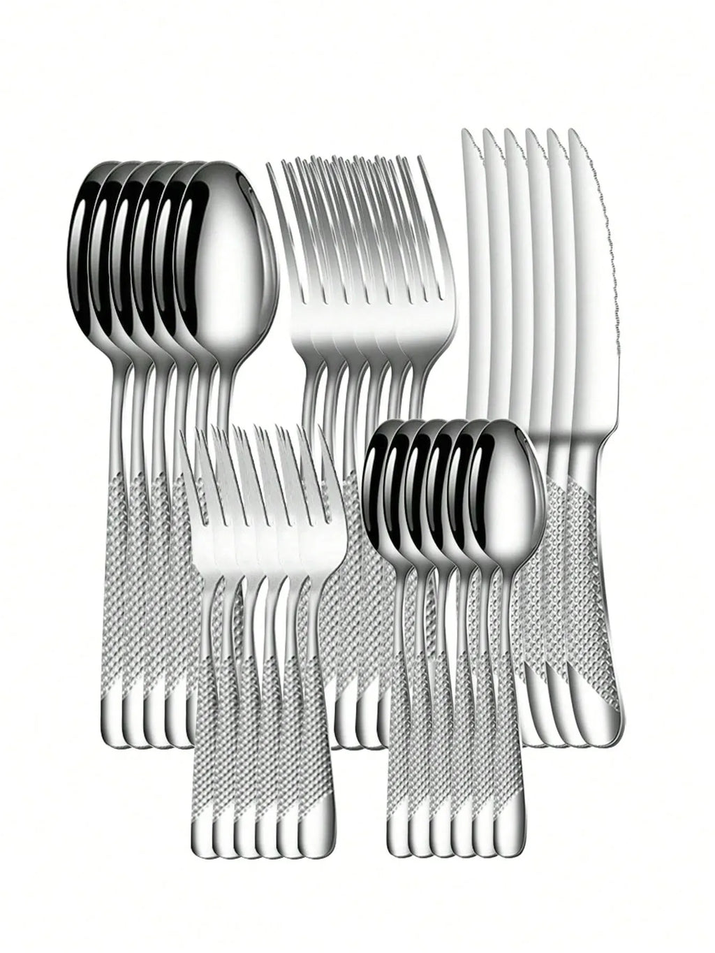 24-Piece Star Diamond Stainless Steel Cutlery Set – Serves 6