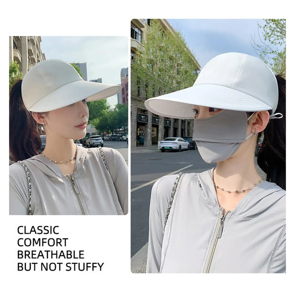 Women's Wide Brim UV Sun Hat – Breathable & Adjustable