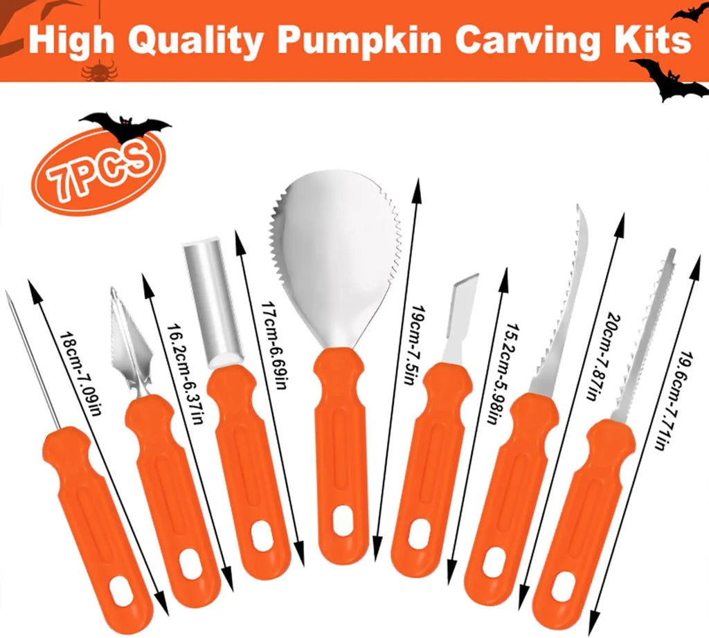 7-Piece Halloween Pumpkin Carving Kit | Stainless Steel Tools