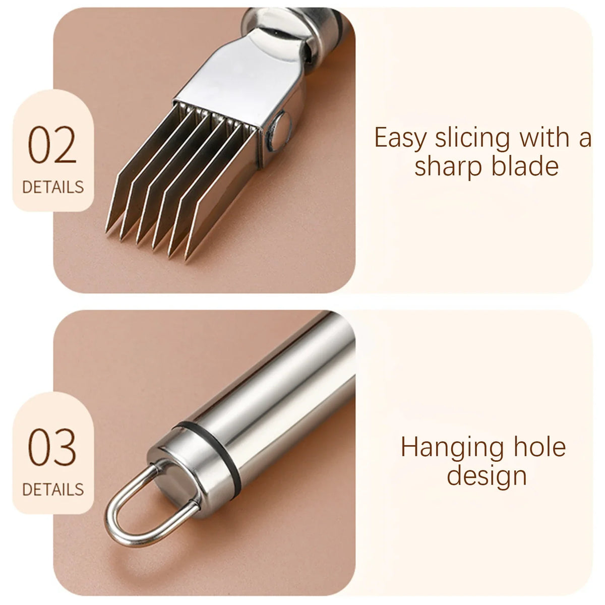 Stainless Steel Green Onion Slicer & Vegetable Shredder Tool