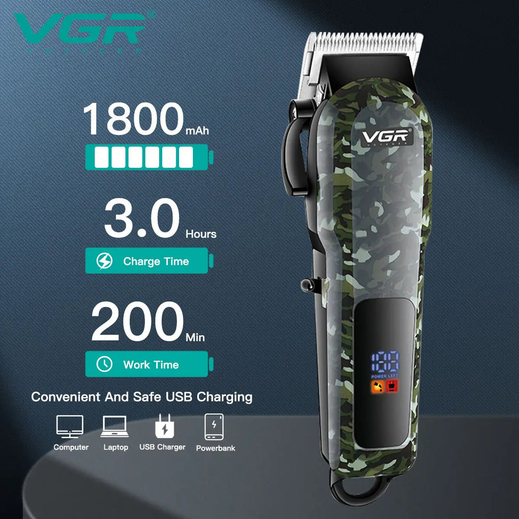 VGR V-665 Professional Cordless Hair Clipper for Men