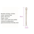 8-Hole Recorder PP Material Milk White Student Children's Flute