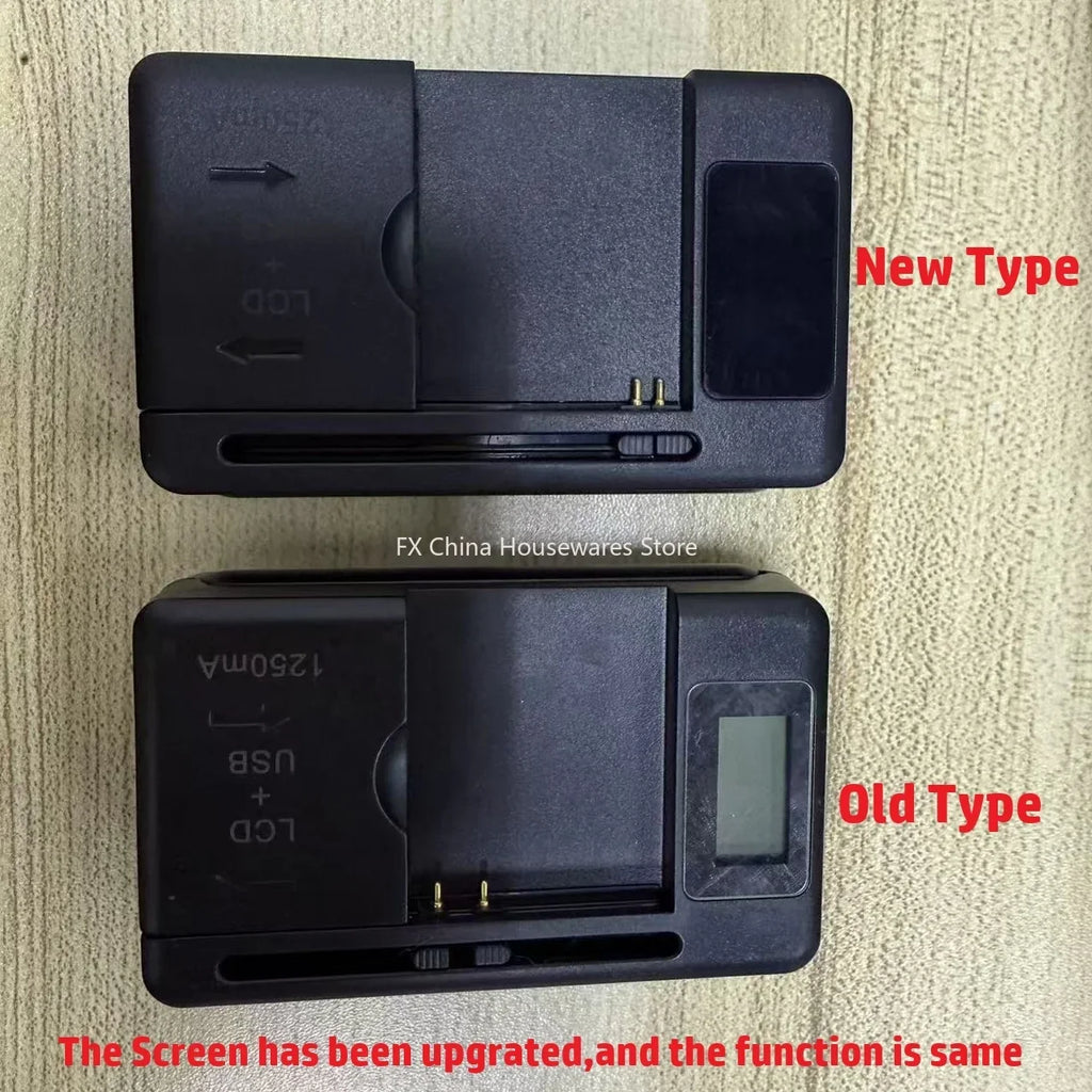 Universal LCD Battery Charger with USB Port | 32–55mm