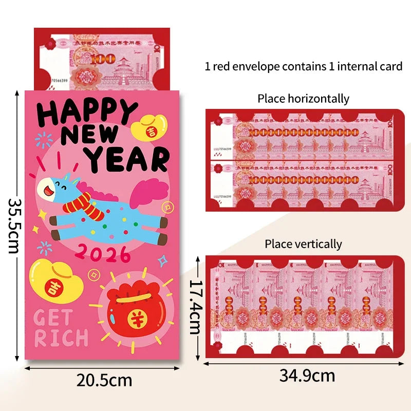Creative Suprise Big Hongbag Year Red Envelope Birthday Pouch Chinese