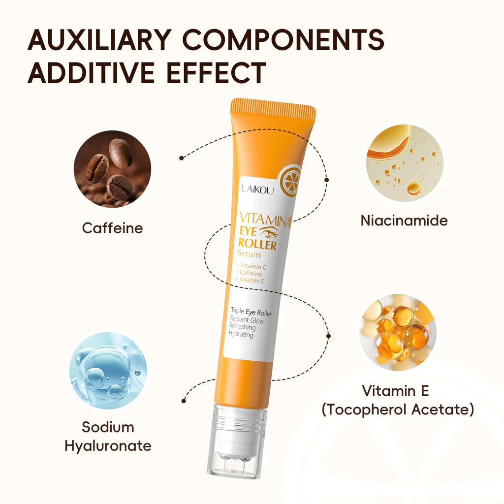 LAIKOU Vitamin C Eye Serum Roller 20ml – Brighten & Hydrate