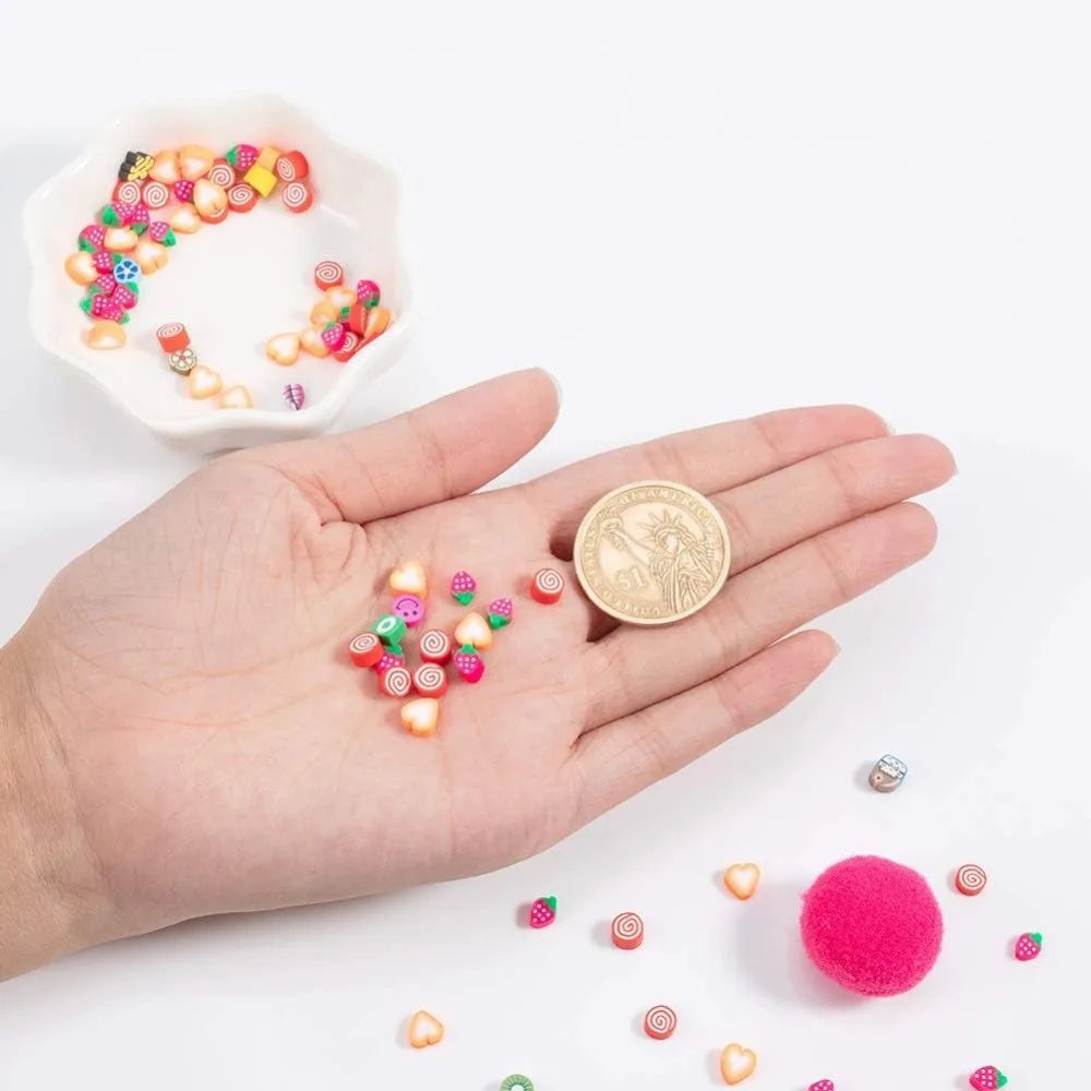 50PCS Polymer Clay Cane Slices – 3D Nail Art Decorations