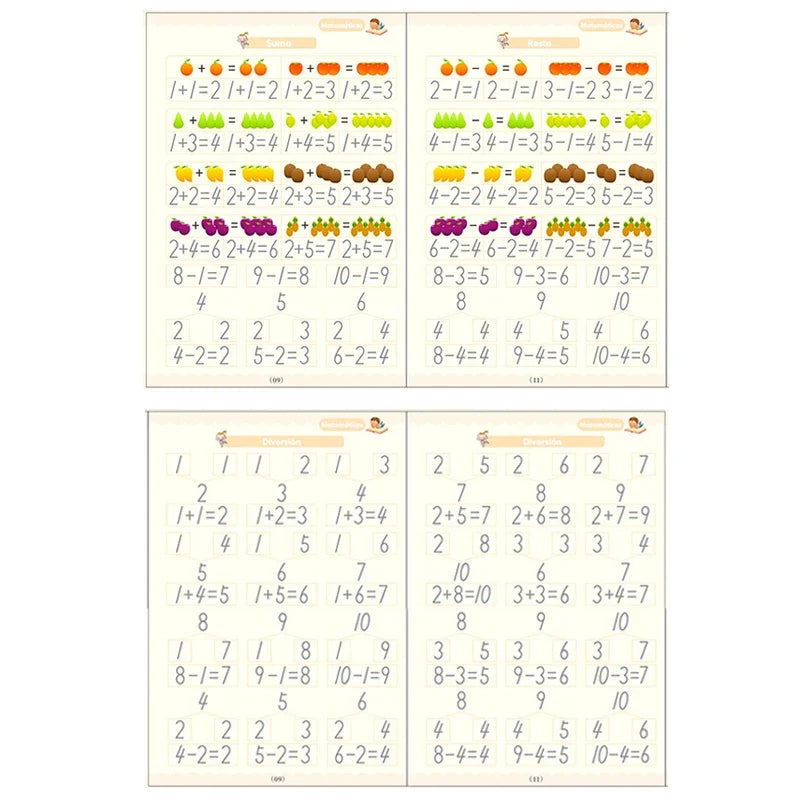 Wiping Spanish Magic Copybook Pen Preschools Kids Calligraphy