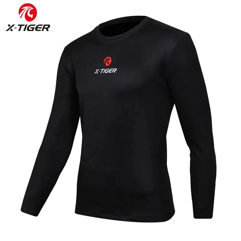 X-TIGER Men's Fleece Winter Cycling Base Layer Long Sleeve