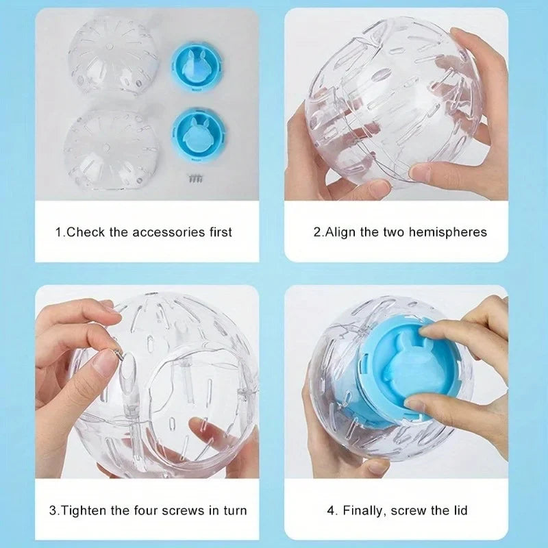 Hamster Exercise Ball – Transparent Running Ball for Small Pets