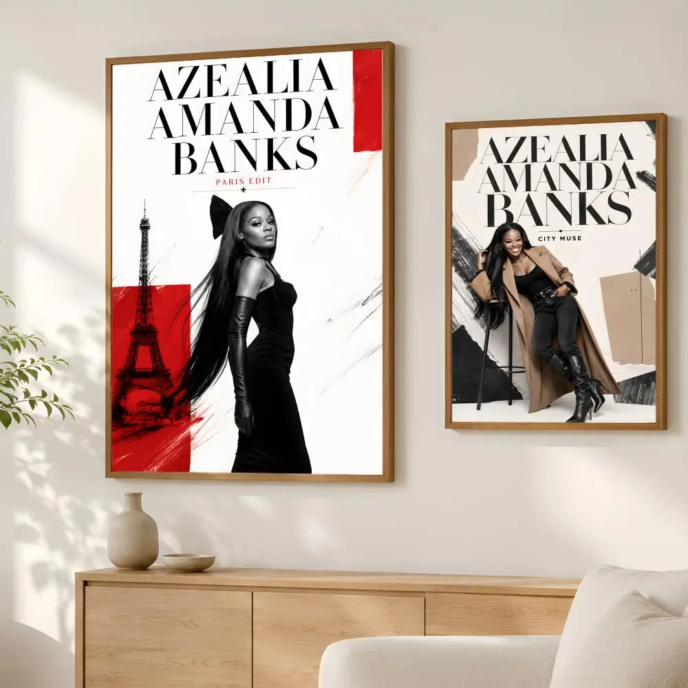 Azealia Banks HD PVC Wall Poster – Self-Stick Waterproof Art