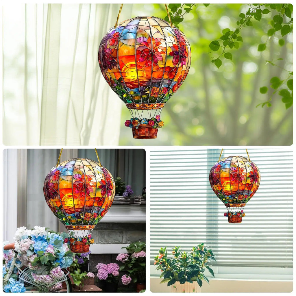 Acrylic Hot Air Balloon Sun Catcher – Window & Wall Decor