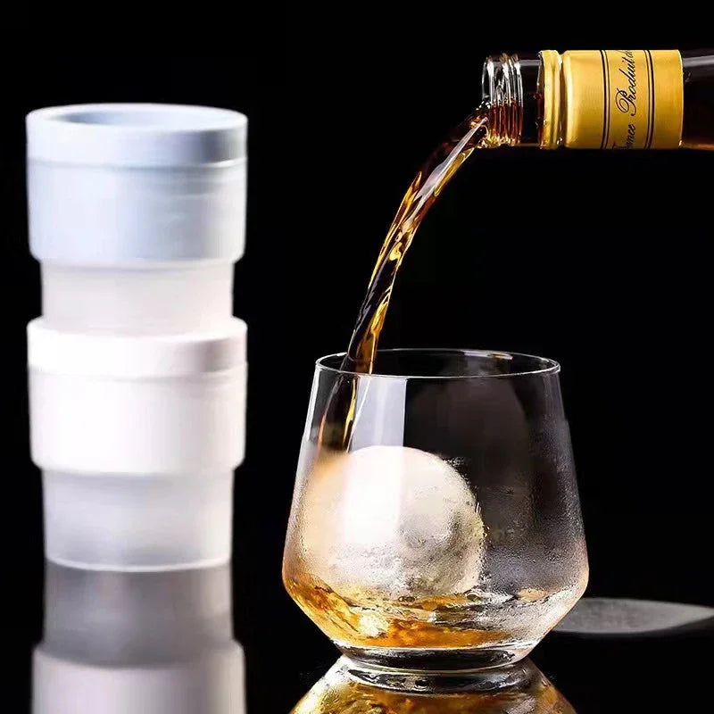 Silicone Ice Ball Mold – Large Sphere Ice Cube Tray for Bar & Home