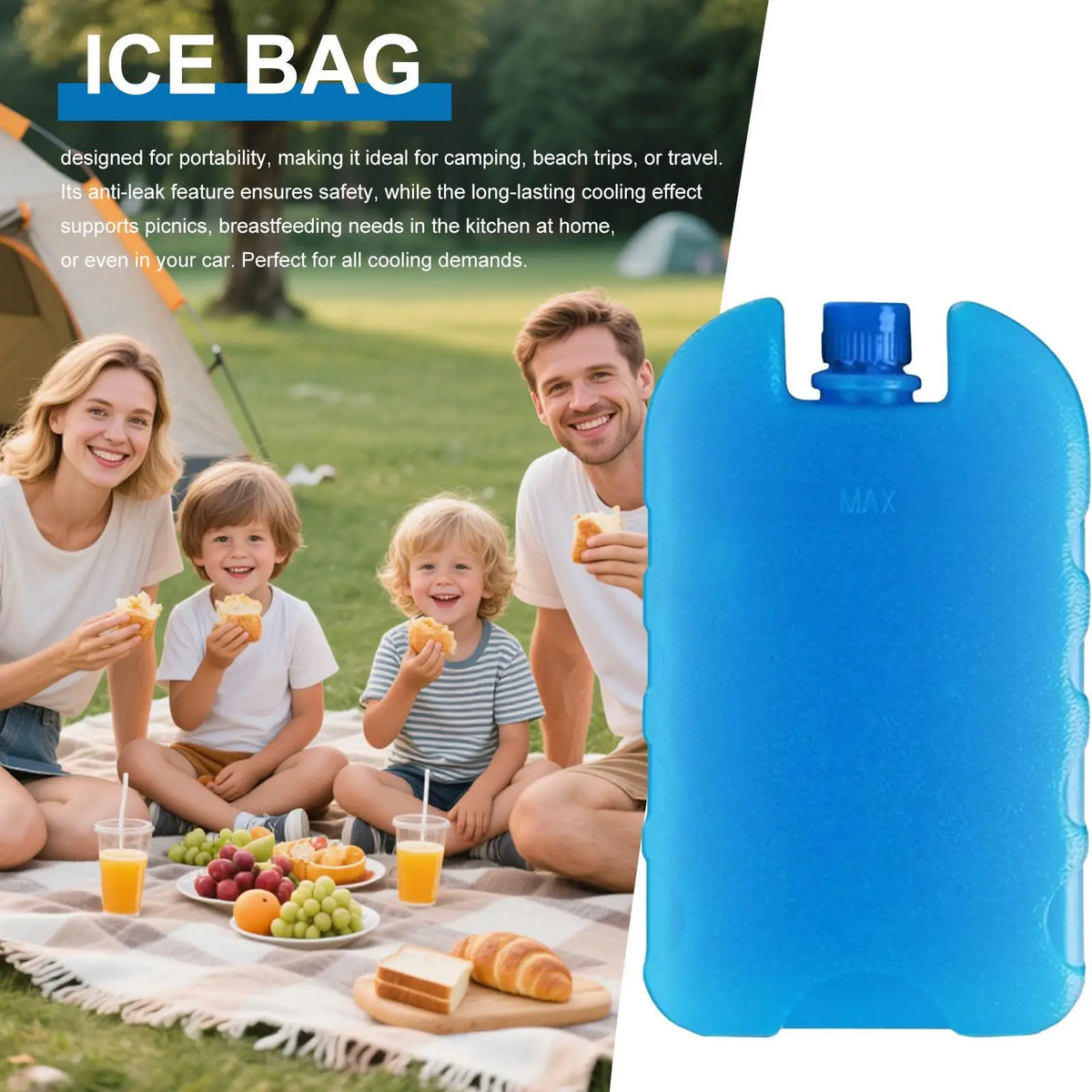 Reusable Cooler Ice Pack – Portable Long-Lasting Cooling
