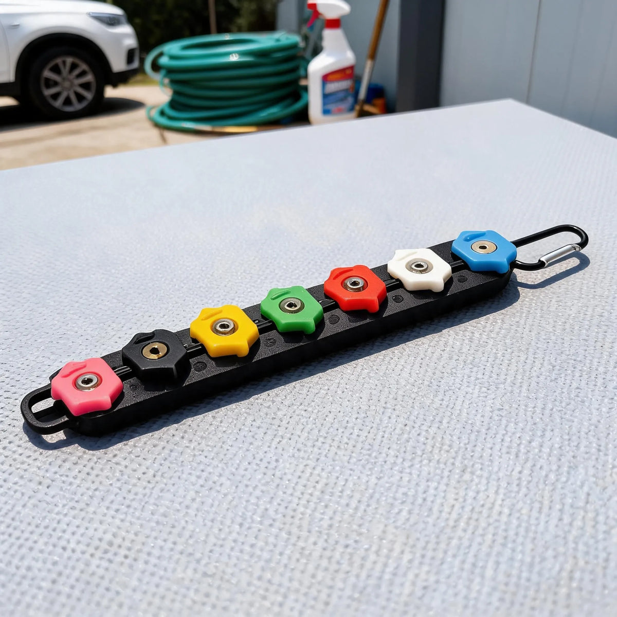 7-Color Pressure Washer Nozzle Tips Set – 1/4" Quick Connect