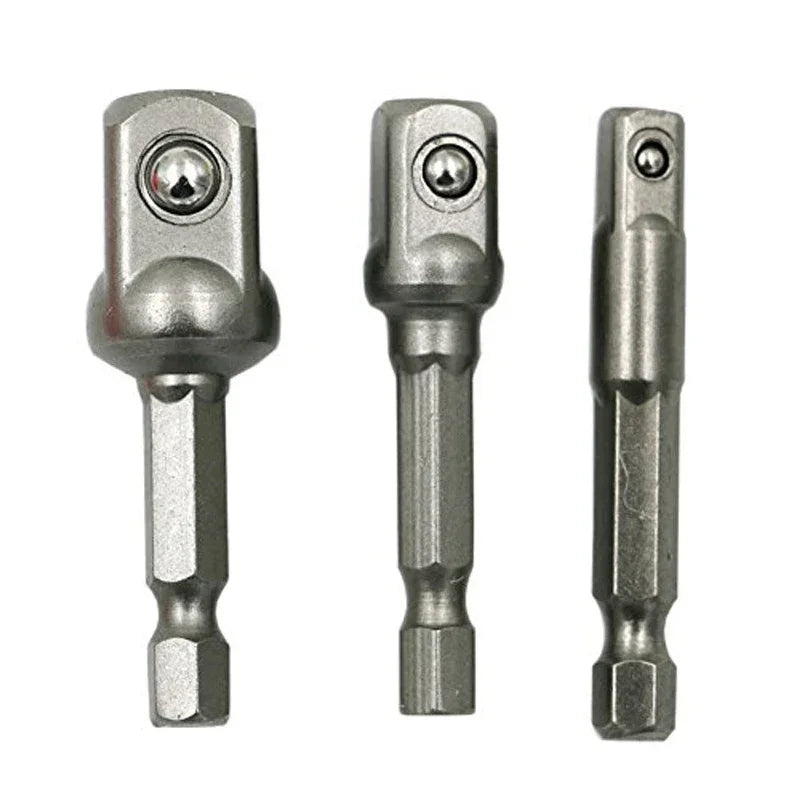 Drill Socket Adapter Impact Extension Bits Bar 1 4 3 8 2 Hex Shank