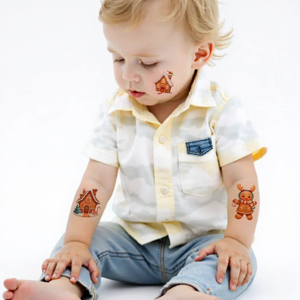 54pcs Christmas Temporary Tattoo Stickers – Waterproof 3D