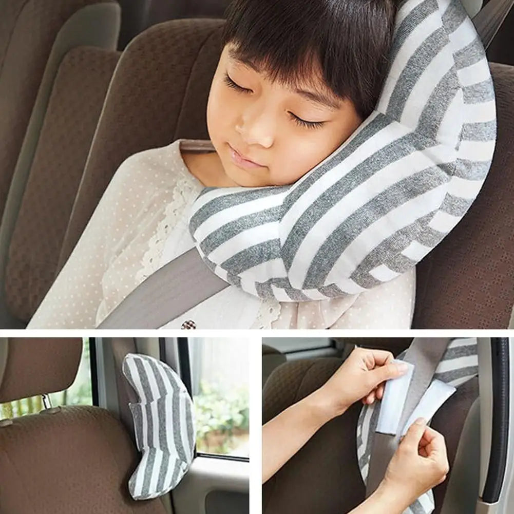 Kids Car Seat Neck Pillow – Head & Shoulder Belt Cushion